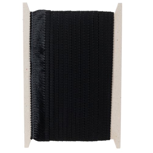 Itens Fita preta com franjas de 4 cm, cordão decorativo com franjas em lurex de 25 m