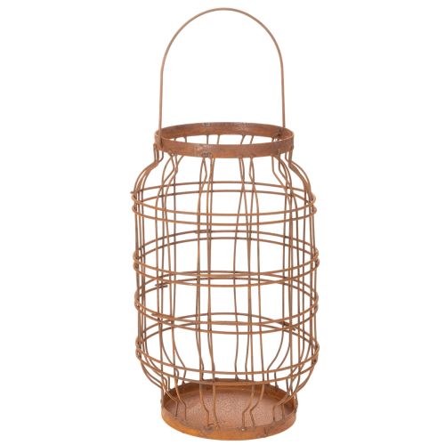 Lanterna de jardim, metal, acabamento enferrujado, alça, estilo vintage, Ø19,5 cm comprar | Floristik24.pt