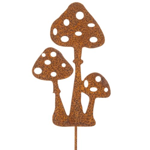 Estaca de jardim em aço corten, estaca decorativa para planta de amanita muscaria, 15 cm, 6 peças | Floristik24.pt