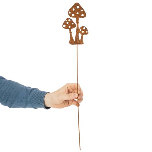 Estaca de jardim em aço corten, estaca decorativa para planta de amanita muscaria, 15 cm, 6 peças | Floristik24.pt