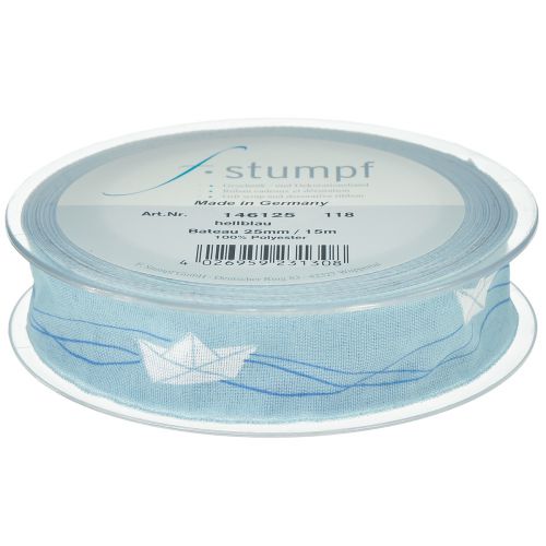 Itens Fita para presente azul navio fita decorativa marítima 25mm 20m