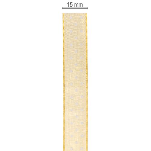 Itens Fita de presente com estampa de bolinhas, o toque final perfeito para embalagens e caixas de presente, 1,5 cm de largura, 20 m de comprimento.