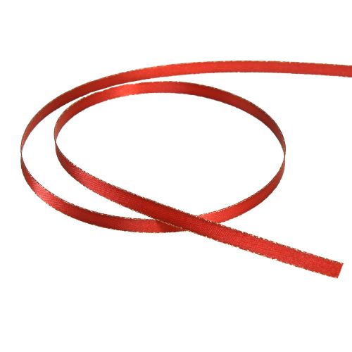 Itens Fita de presente de Natal fita de cetim vermelho ouro L6mm C50m