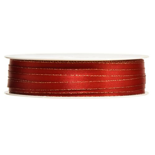 Itens Fita de presente de Natal fita de cetim vermelho ouro L6mm C50m