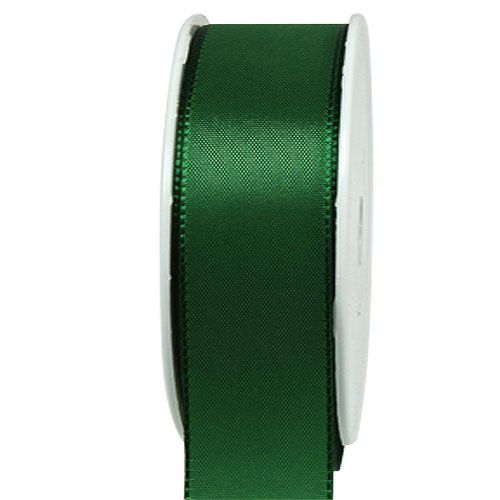 Floristik24 Fita para presente e decoração 40mm x 50m verde escuro