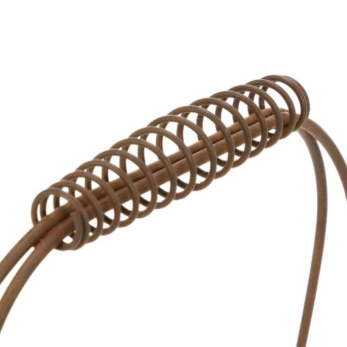 Cesto de arame, metal, com aparência de ferrugem, 28x13,5x14cm, 2 peças | Floristik24.pt