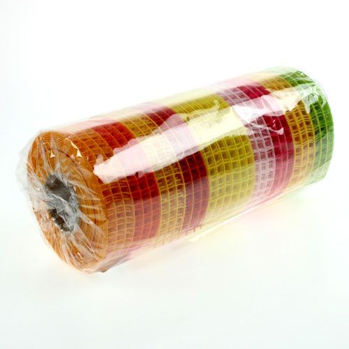 Floristik24 Fita de grade 4,5cm x 10m bicolor 5 rolos