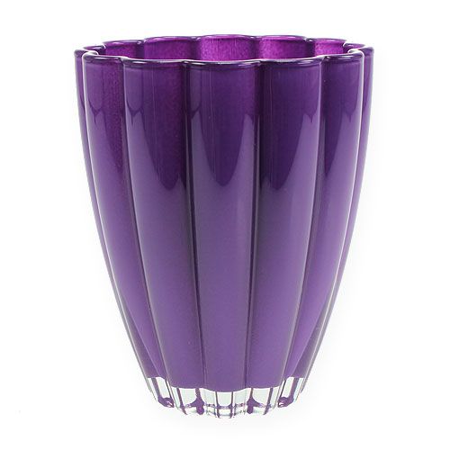 Floristik24 Jarra de vidro &quot;Bloom&quot; violeta Ø14cm A17cm
