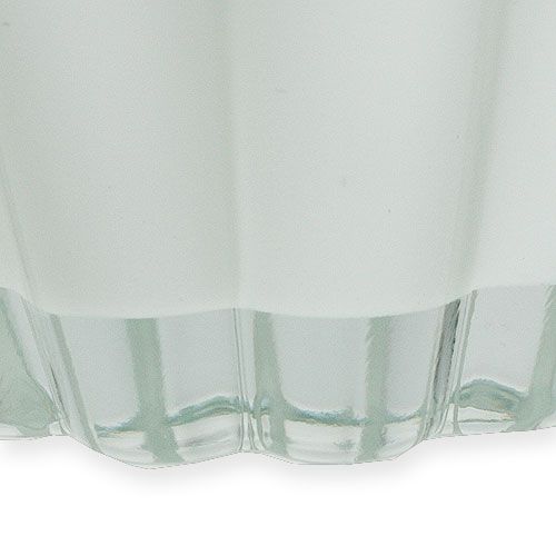 Floristik24 Vaso de vidro &quot;Bloom&quot; branco Ø14cm Alt.17cm