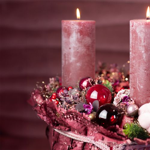Floristik24 Bolas de vidro Natal em mistura Bordeaux Ø3cm 22 un