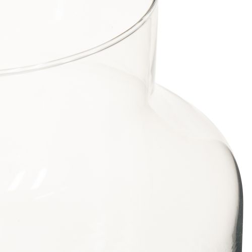 Itens Vaso de vidro redondo para flores grande 100% vidro reciclado H20 Ø17cm