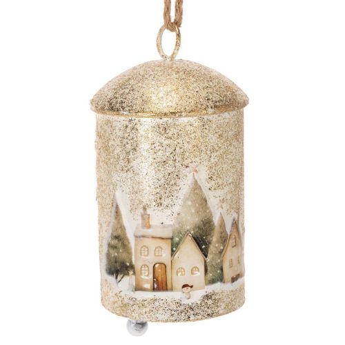 Sino com motivo de vila de inverno para pendurar, 20 cm comprar | Floristik24.pt