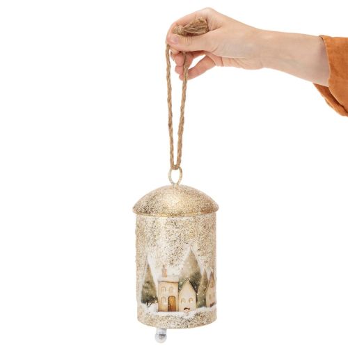 Sino com motivo de vila de inverno para pendurar, 20 cm | Floristik24.pt