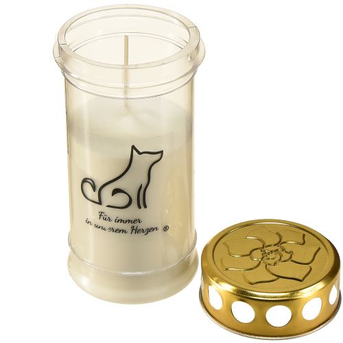 Itens Vela grave para sepultura de cachorro para animais branca Ø7cm Alt.16,5cm
