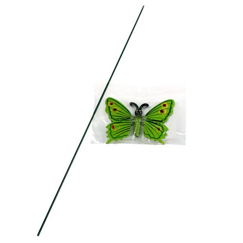 Floristik24 Borboleta no bastão verde 17cm