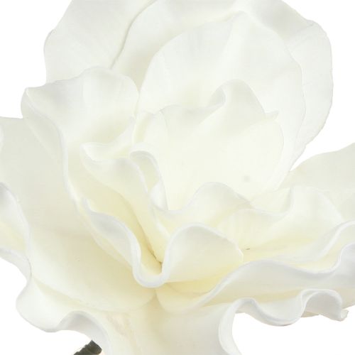 Itens Grandes flores de espuma Flores artificiais de espuma Brancas 85cm 2 unidades