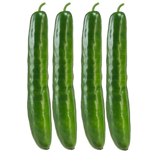 Itens Pepinos artificiais para decoração de vegetais 24cm 4 unid.