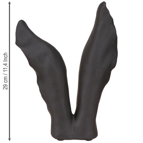 Floristik24 Decoração de Orelhas de Coelho Coelho da Páscoa em Preto 20cmx7,5cmx29cm