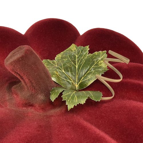 Itens Decoração de outono abóbora flocada vermelho bordô - decoração de abóbora para um ambiente de outono único 32cm