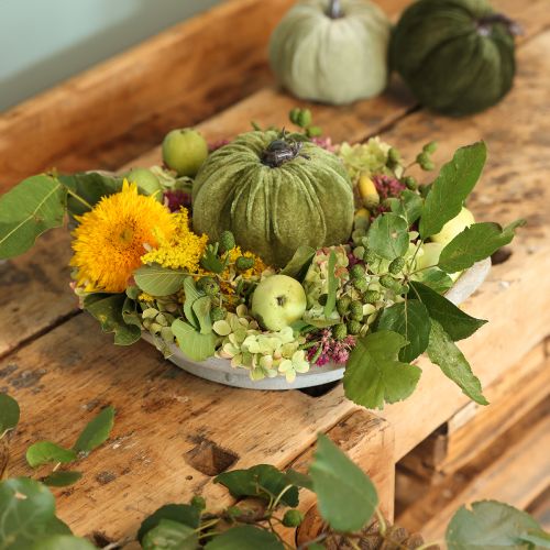 Decoração de outono abóbora verde claro verde escuro Ø13cm 3 peças