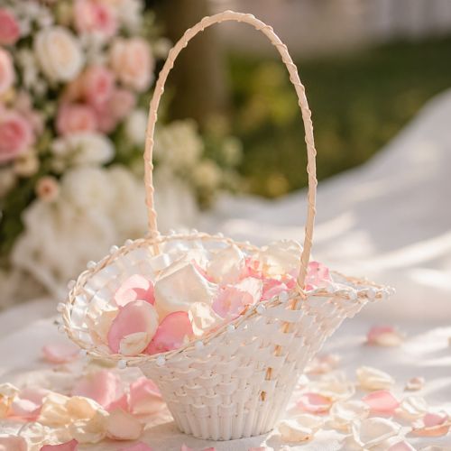 Cesta para daminha de casamento, 24 cm x 17 cm | Floristik24.pt