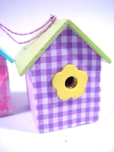 Casas de pássaros para pendurar 9cm 6pcs. ordenar | Floristik24.pt