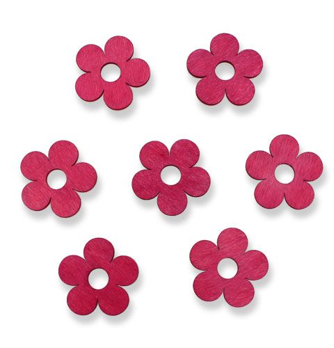 Flores de madeira Ø4cm rosa 72 unidades | Floristik24.pt