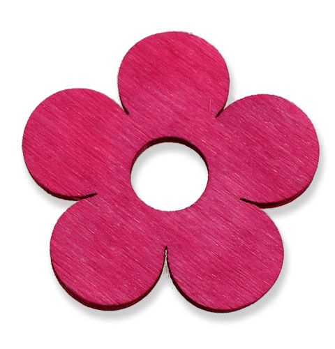 Flores de madeira Ø4cm rosa 72 unidades | Floristik24.pt