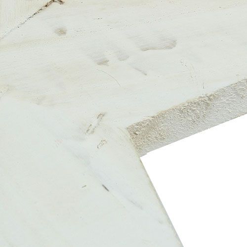 Floristik24 Estrela de madeira para pendurar 26,5 cm branco 1p
