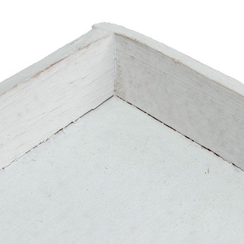 Floristik24 Bandeja de madeira branca 30cmx30cm