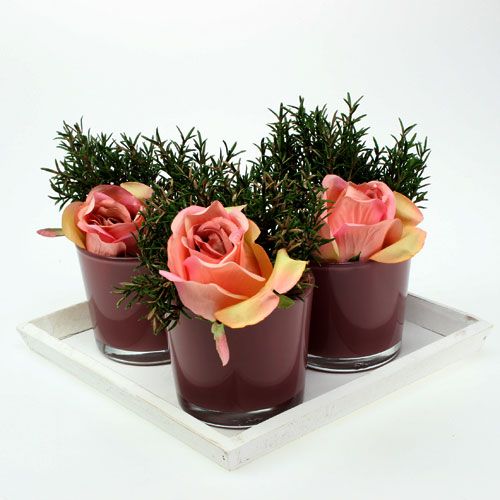 Floristik24 Bandeja de madeira branca 30cmx30cm