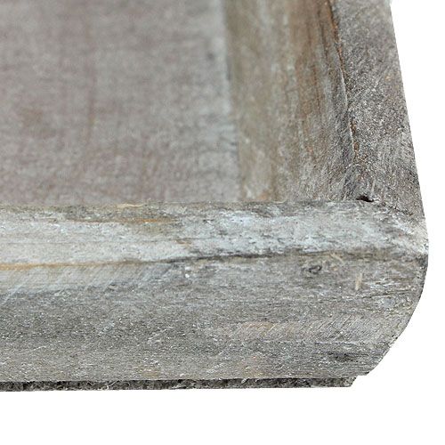 Itens Tigela de madeira cinza claro 35cm x 11cm