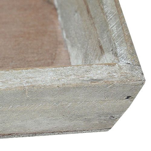 Floristik24 Tigela de madeira cinza claro 39cm x 15cm