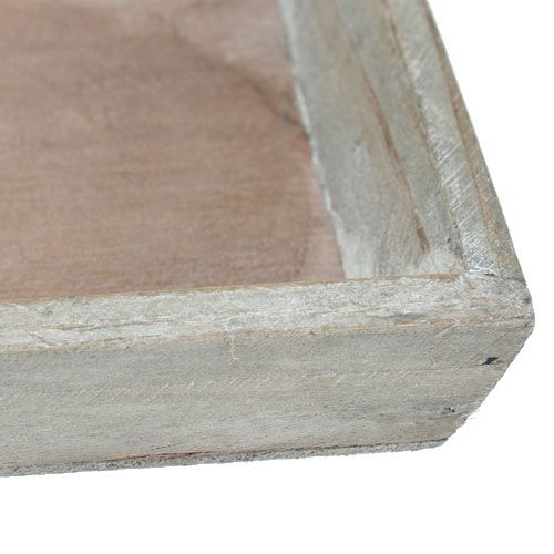 Floristik24 Bandeja de madeira cinza 57cm x 17cm