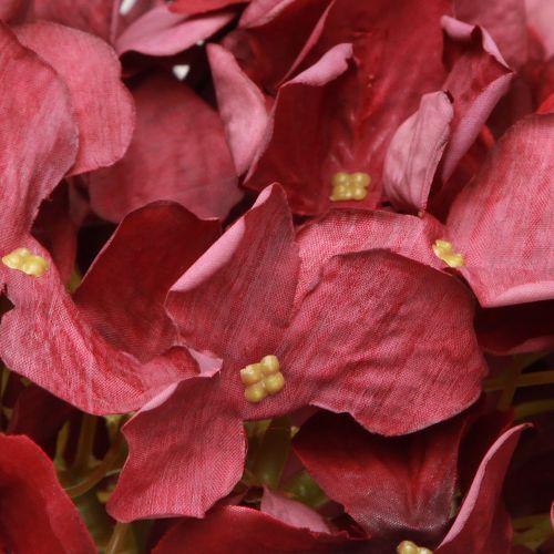 Itens Hortênsia Artificial Borgonha Flor Grande Ø15cm C58cm 2uns