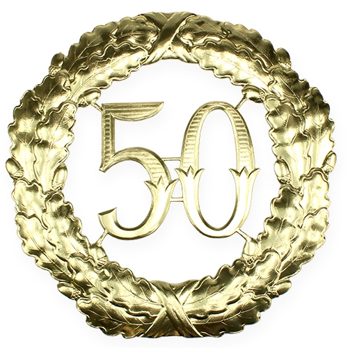 Itens Aniversário número 50 em ouro Ø40cm