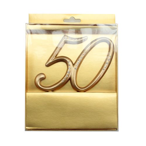Floristik24 Número de aniversário &quot;50&quot; para furar 15,5 cm de ouro
