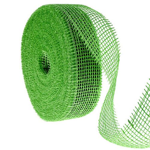 Fita de juta verde, 5 cm de largura, 40 m de comprimento comprar | Floristik24.pt