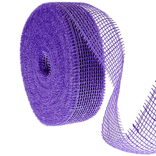 Fita de juta roxa, 5 cm de largura, 40 m de comprimento. comprar | Floristik24.pt