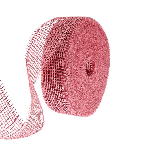 Fita de juta rosa 5cm 40m