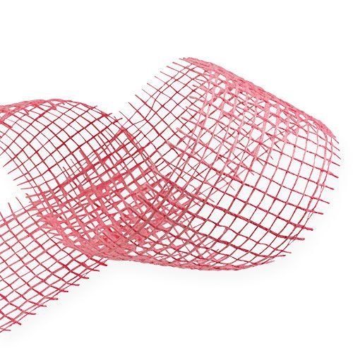 Fita de juta rosa 5cm 40m