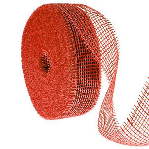 Fita de juta vermelha, 5 cm de largura, 40 m de comprimento comprar | Floristik24.pt