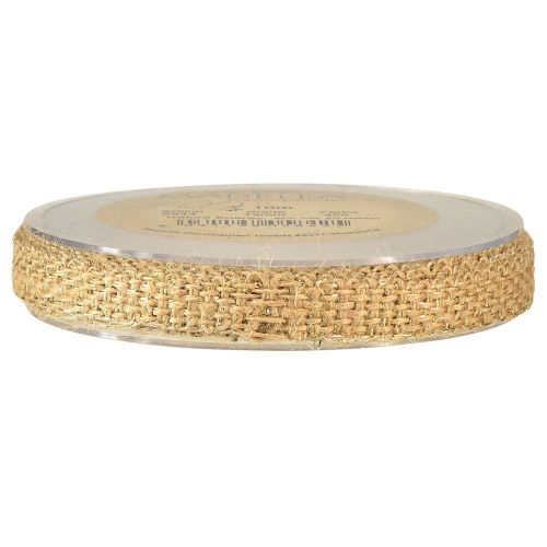 Itens Fita de juta Fita decorativa rústica Juta Ouro Natural 12mm 10m
