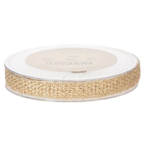 Itens Fita de juta, fita decorativa rústica, juta natural, dourada, 12 mm, 10 m