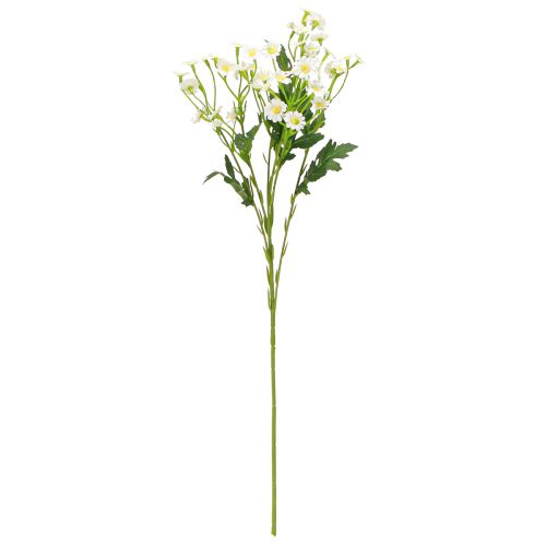 Itens Flores artificiais de camomila para prado, brancas, 58 cm, 4 unidades