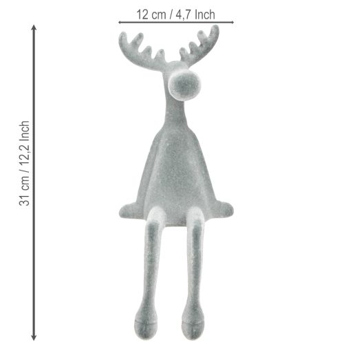 Itens Elk Decorative Edge Sitter H31cm Cinza 3 peças