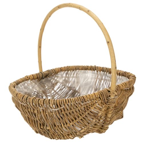 Cesto para batatas 43/33/23cm com revestimento de alumínio, cor natural, conjunto de 3 unidades. comprar | Floristik24.pt