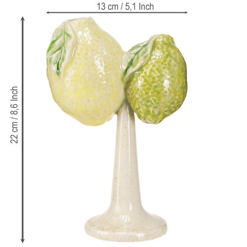 Itens Vaso de cerâmica com decoração de limão, decoração de mesa mediterrânea H22cm