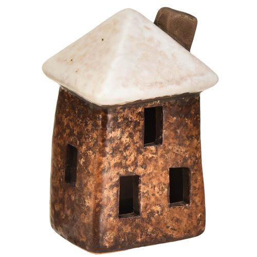 Floristik24 Charmoso conjunto de 3 casas de cerâmica - várias cores, 9 cm - decoração de iluminação atmosférica para todos os quartos - 3 peças