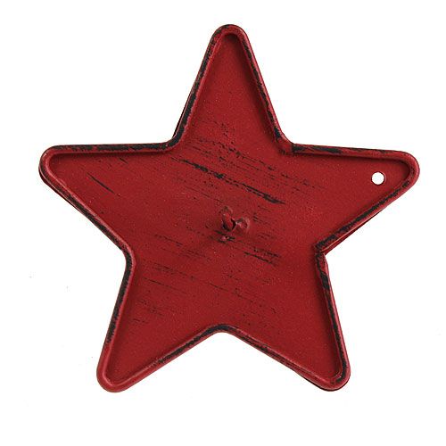 Itens Castiçal estrela para furar 9cm vermelho